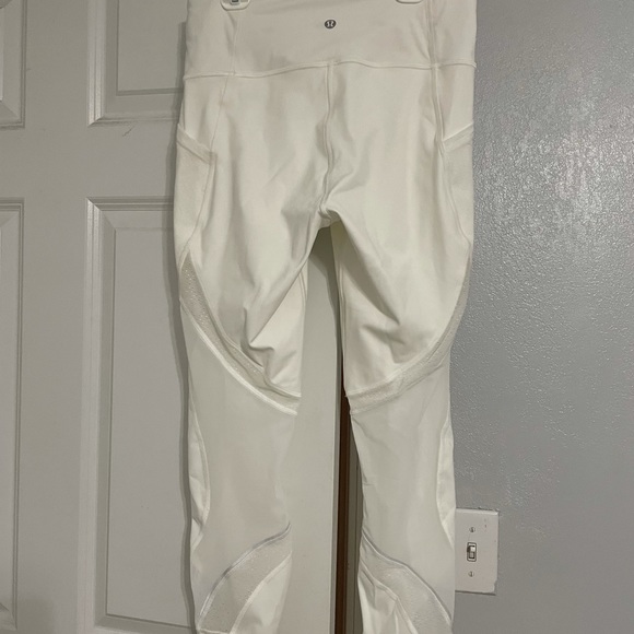 lululemon athletica Pants - Lululemon White Mesh Leggings Size 8